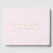 Aangepaste pastelroze babyshower  gastenboek (Achterkant)