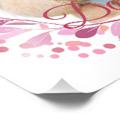 Aangepaste pastelroze fotoposter foto afdruk (Hoek)