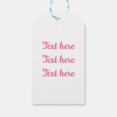 Aangepaste pastelroze poedel silhouet cadeaubijslu cadeaulabel (Achterkant)