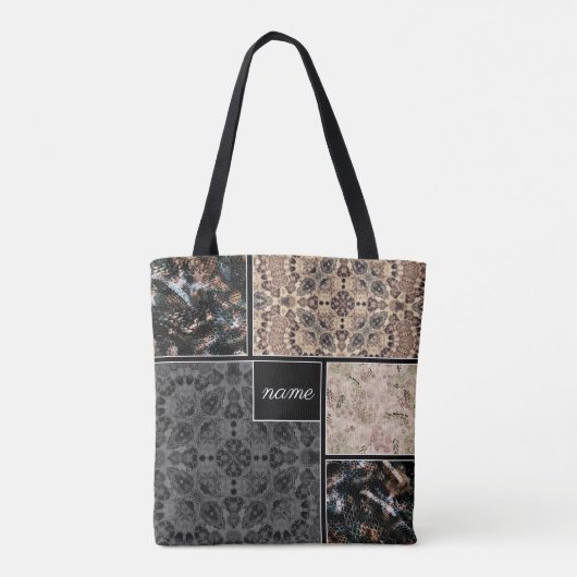 Aangepaste patchwerkzaamheden tote bag (Achterkant)