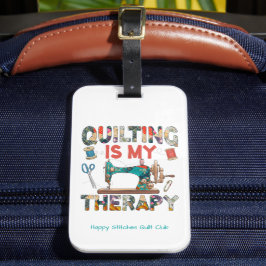 Aangepaste Patchwork Quilting Therapie Bag en Bagagelabel