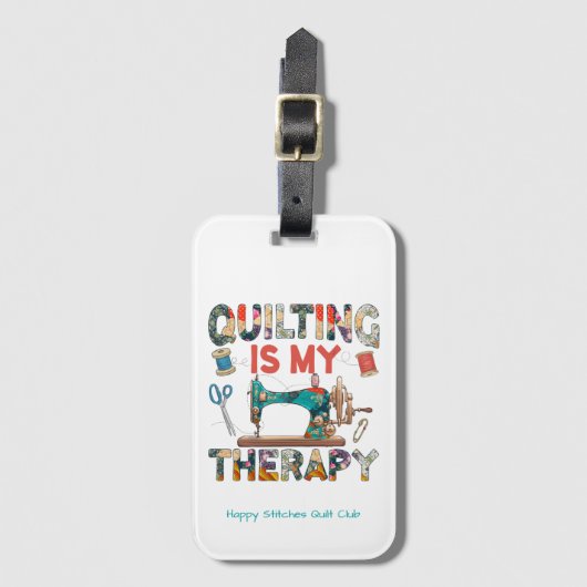 Aangepaste Patchwork Quilting Therapie Bag en Bagagelabel (Voorkant (verticaal))