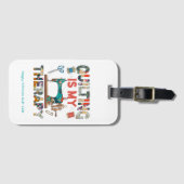 Aangepaste Patchwork Quilting Therapie Bag en Bagagelabel (Voorkant (horizontaal))