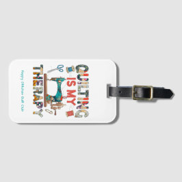 Aangepaste Patchwork Quilting Therapie Bag en Bagagelabel