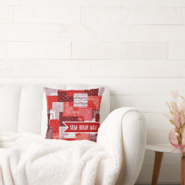 Aangepaste patchwork sjaal quilt patroon kussen