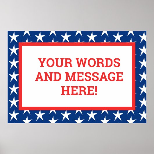 Aangepaste Patriottisch Poster (Voorkant)