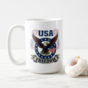 Aangepaste patriottische Amerikaanse adelaar USA v Koffiemok