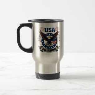 Aangepaste Patriottische Amerikaanse Adelaar USA V Reisbeker