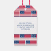 Aangepaste Patriottische Amerikaanse Labels met vl Cadeaulabel (Achterkant)