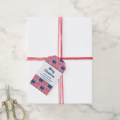 Aangepaste Patriottische Amerikaanse Labels met vl Cadeaulabel (Met Touw)