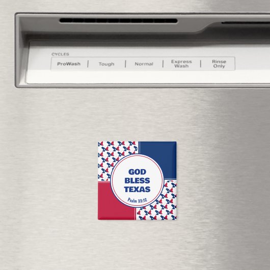 Aangepaste patriottische GOD BLESS TEXAS Magneet (Insitu (Vaatwasser))