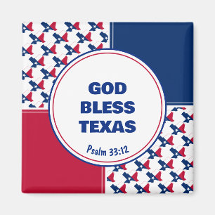 Aangepaste patriottische GOD BLESS TEXAS Magneet