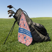 Aangepaste patriottische golfhanddoek (Groen)