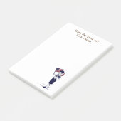 Aangepaste Patriottische jongen met vuurwerk Post Post-it® Notes (Schuin)