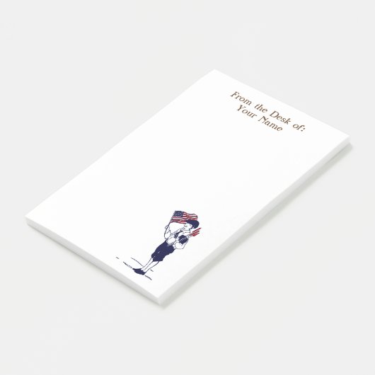 Aangepaste Patriottische jongen met vuurwerk Post Post-it® Notes (Schuin)
