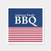 Aangepaste Patriottische Rood, Wit en Blauw Servet (Voorkant)