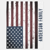 Aangepaste patriottische sterren Stripes Amerikaan Fleece Deken (Voorkant)