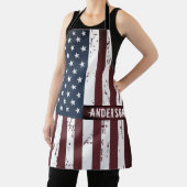 Aangepaste patriottische sterren Stripes Amerikaan Schort (Insitu)