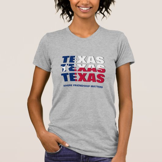 Aangepaste patriottische TEXAS FLAG T-Shirt (Voorkant)