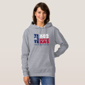 Aangepaste patriottische TEXAS-VLAG Hoodie (Voorkant volledig)
