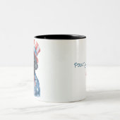 Aangepaste Patriottische Uncle Sam Black Labrador Tweekleurige Koffiemok (Center)