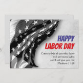 Aangepaste patriottische USA Vlag Christelijke ARB Feestdagenkaart (Voorkant / Achterkant)