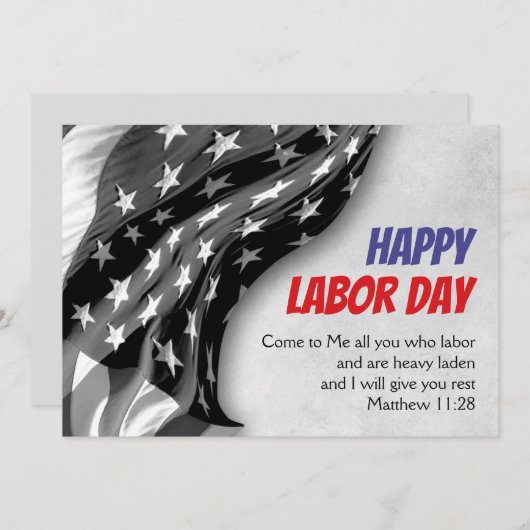 Aangepaste patriottische USA Vlag Christelijke ARB Feestdagenkaart (Voorkant / Achterkant)