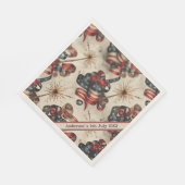 Aangepaste Patriottische Vlag Banner Vuurwerk 4 ju Servet (Hoek)