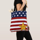 Aangepaste patriottische vlag-Canvas tas (Dichtbij)