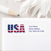 Aangepaste Patriottische Vlag USA Etiket (Insitu)
