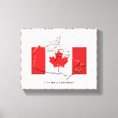 Aangepaste patriottische vlag van CANADA Canvas Afdruk (Voorkant)