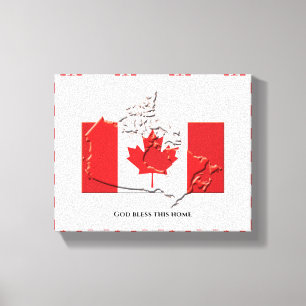 Aangepaste patriottische vlag van CANADA Canvas Afdruk