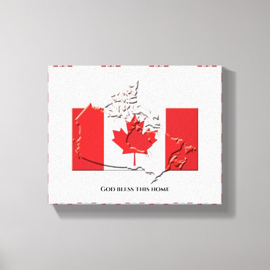 Aangepaste patriottische vlag van CANADA Canvas Afdruk (Voorkant)