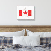 Aangepaste patriottische vlag van CANADA Canvas Afdruk (Insitu (Slaapkamer))