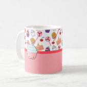 Aangepaste patroon cupcakes Koffie Mok (Voorkant links)