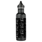Aangepaste patroonnaam Meh Funny Face Emoji Waterfles (Links)