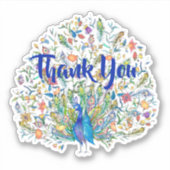 Aangepaste pauw sticker (Voorkant)