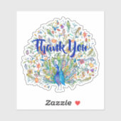 Aangepaste pauw sticker (Vel)