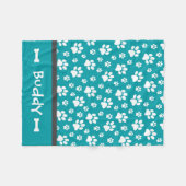 Aangepaste paw Print Dog Fleece Blanket Deken (Voorkant (Horizontaal))