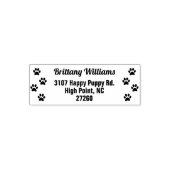 Aangepaste Paw Print Retouradres Stempel Zelfinkt (Design)