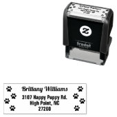 Aangepaste Paw Print Retouradres Stempel Zelfinkt (In situ)