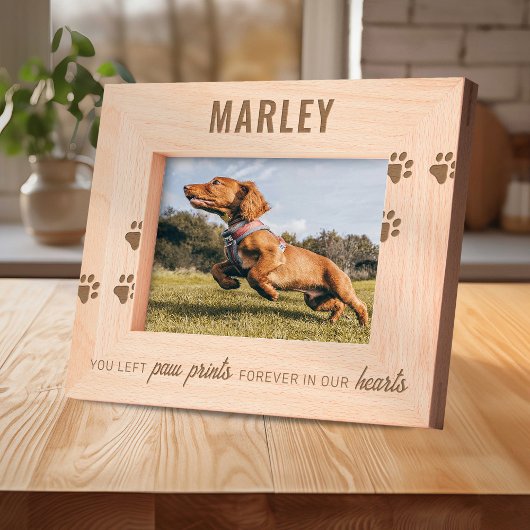 Aangepaste Paw Prints Pet Memorial Gegraveerde Lijstjes