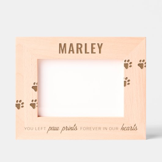 Aangepaste Paw Prints Pet Memorial Gegraveerde Lijstjes (Voorkant)