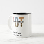 Aangepaste PBT Phlebotomie Technicus Leopard Print Tweekleurige Koffiemok (Voorkant links)