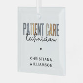 Aangepaste PCT-cadeaus voor patiënttechnicus Glas Ornament (Voorkant links)