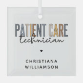 Aangepaste PCT-cadeaus voor patiënttechnicus Glas Ornament (Voorkant)