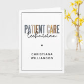 Aangepaste PCT-cadeaus voor patiënttechnicus Kaart (Gele Bloem)