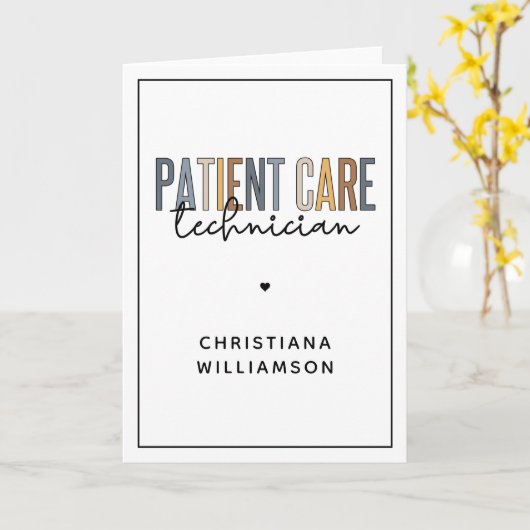 Aangepaste PCT-cadeaus voor patiënttechnicus Kaart (Gele Bloem)