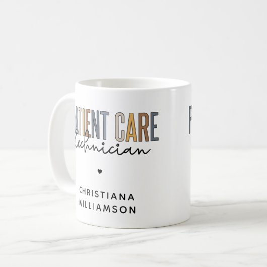 Aangepaste PCT-cadeaus voor patiënttechnicus Koffiemok (Voorkant links)