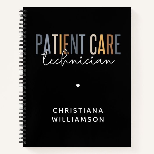 Aangepaste PCT-cadeaus voor patiënttechnicus Notitieboek (Voorkant)